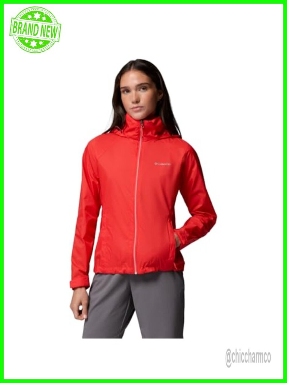 Packable Rain Jacket with Stow-Away Hood and Omni-Shield